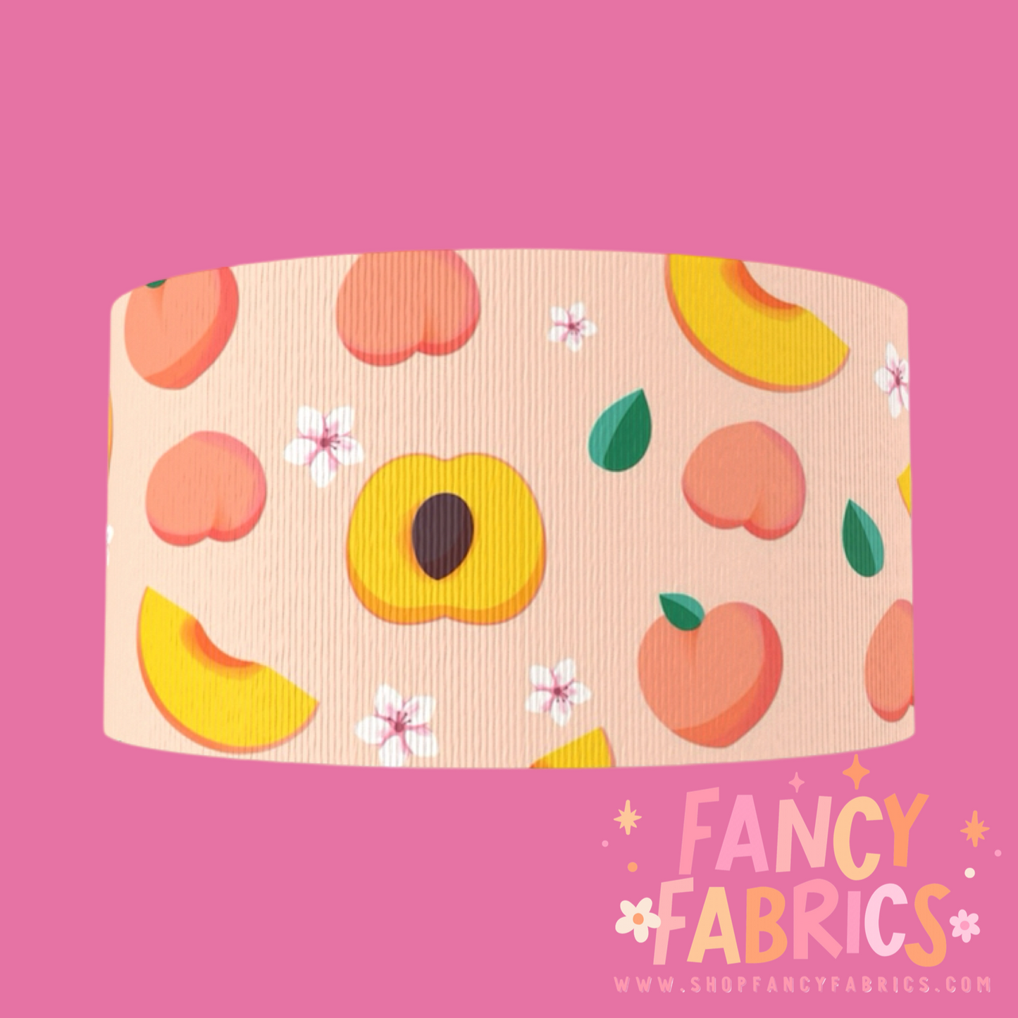 Peaches | 3" Single Sided | Printed Ribbon | Ready To Ship