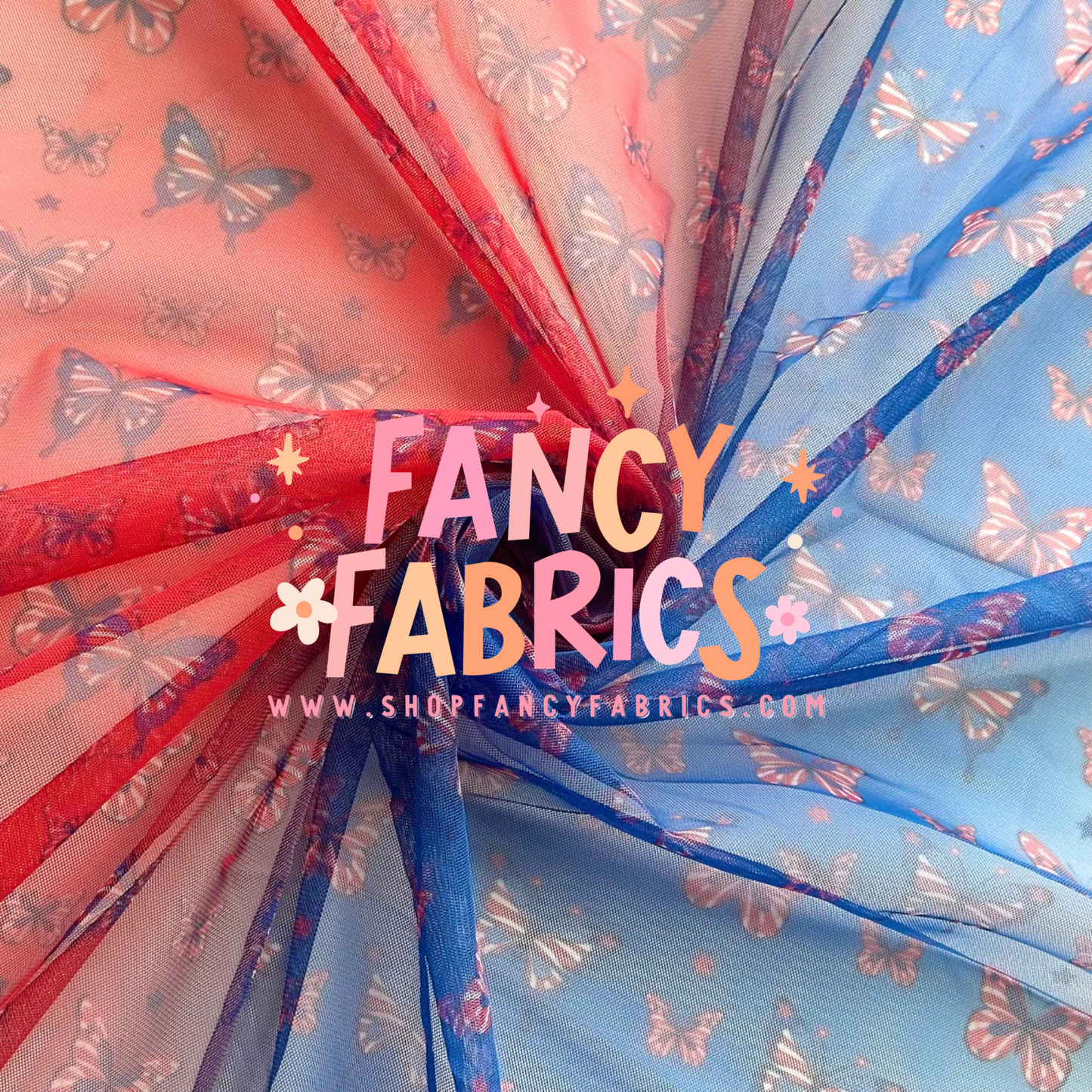 Patriotic Ombré Butterflies | Mesh | Ready To Ship