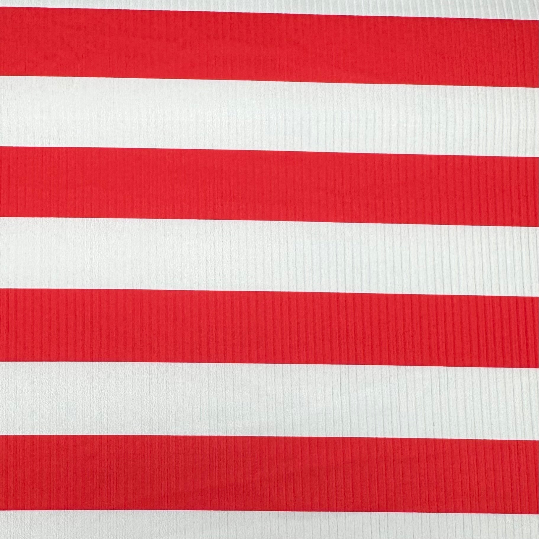 Red Stripes | 8x8 Scaling | Skinny Rib | Ready To Ship