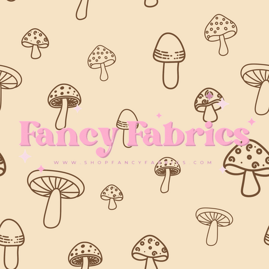 Brown Simple Mushrooms | PREORDER | By The Yard