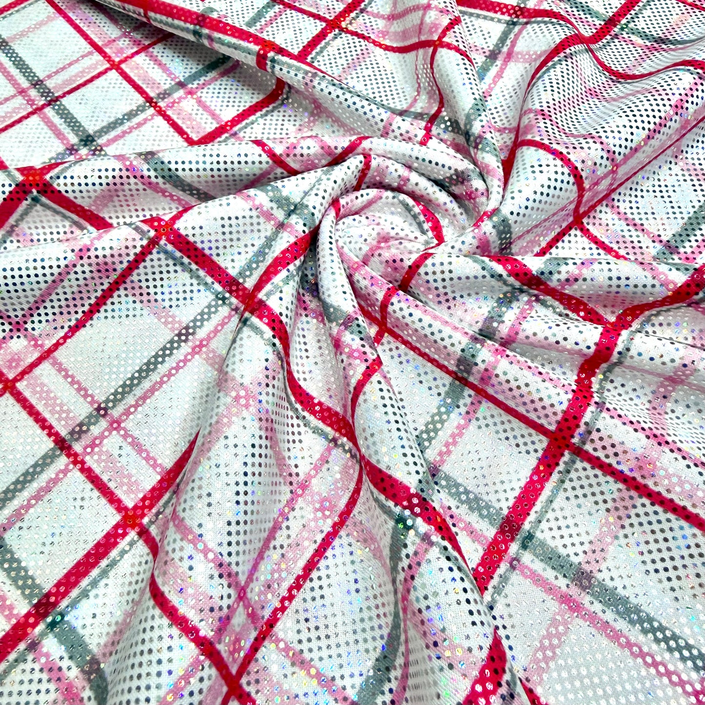 Simple Plaid | 4x4 Scaling | Printed Shattered Holographic | Ready To Ship