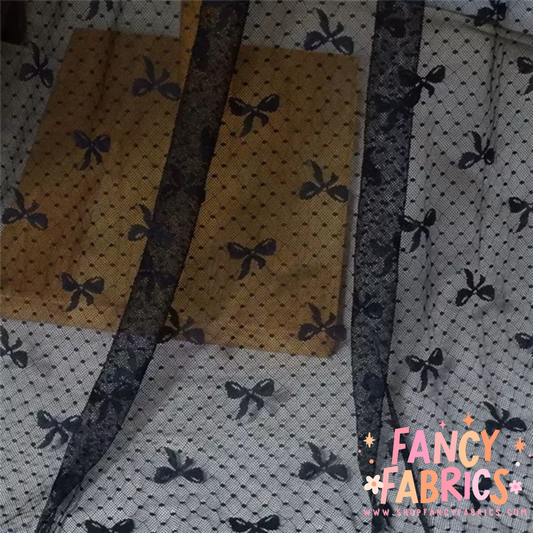 Classic Bows (Black) | Stretch Lace | Ready To Ship