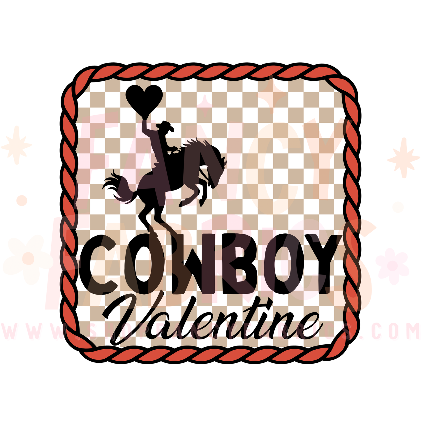 Cowboy Valentine | Child Size | DTF Transfer