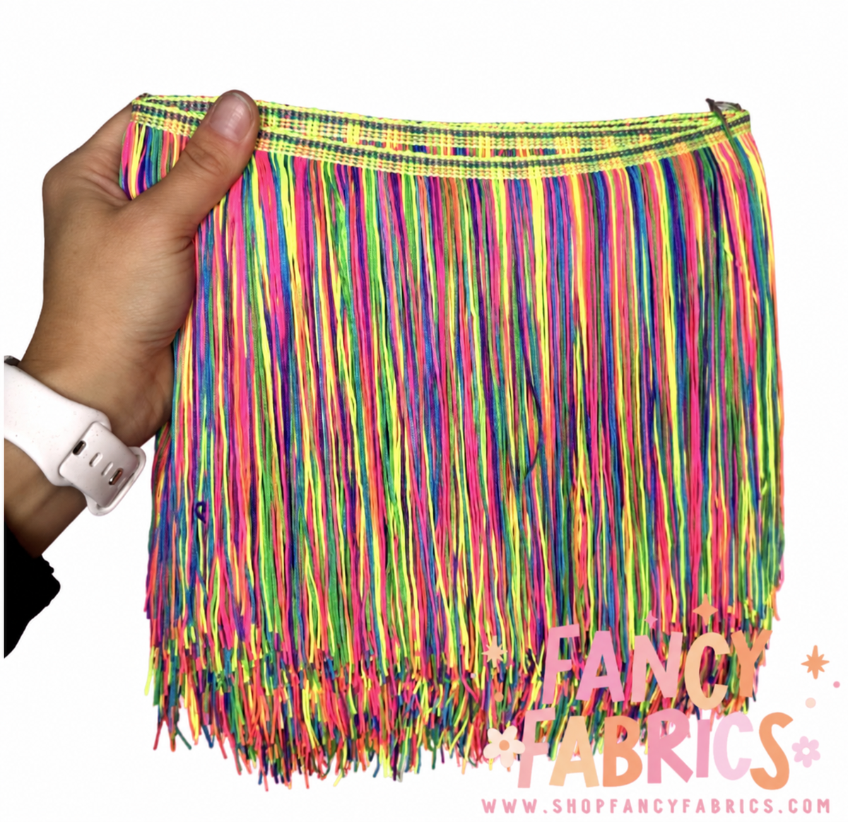 Neon Rainbow | Ombré Fringe | By The Yard | Ready To Ship