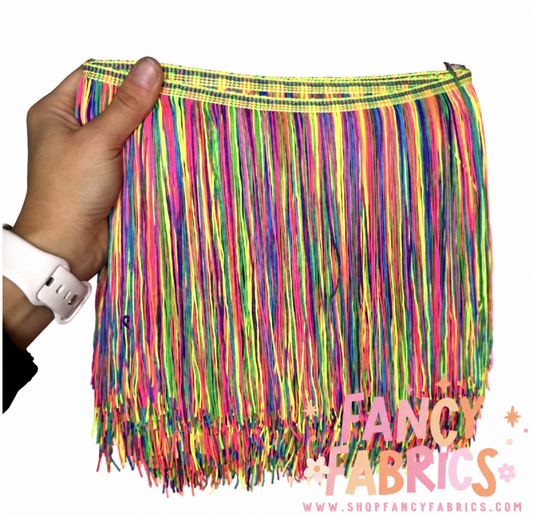 Neon Rainbow | Ombré Fringe | By The Yard | Ready To Ship