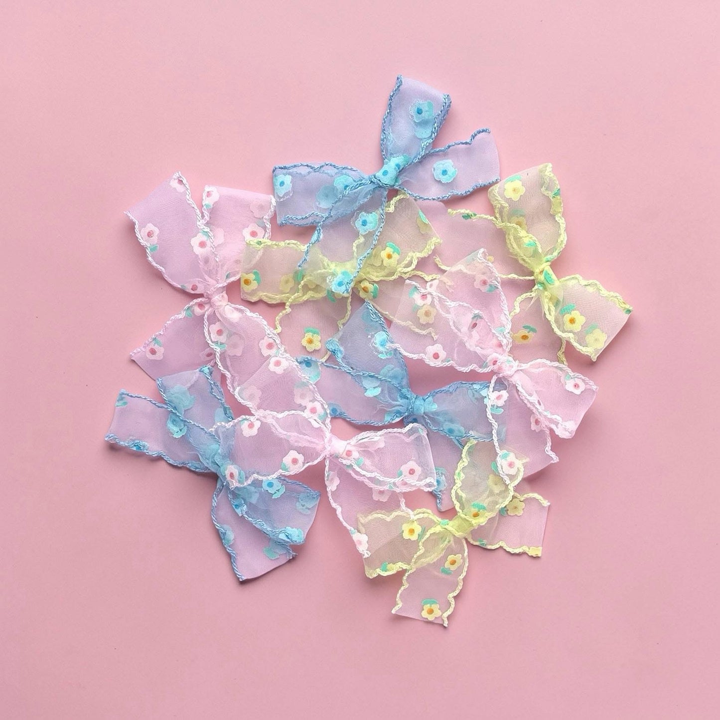 Simple Daisies | 1.5" Moon Ribbon | Ready To Ship