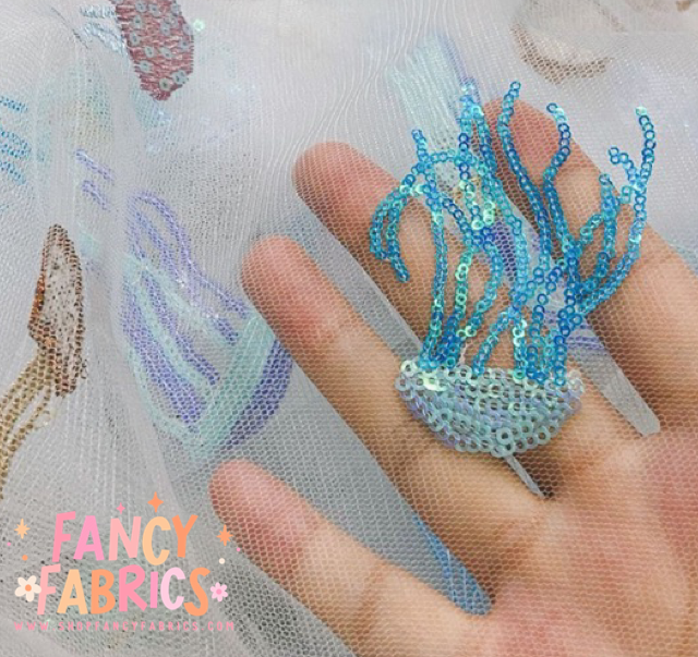 Jellyfish | Sequin Mesh | Ready To Ship