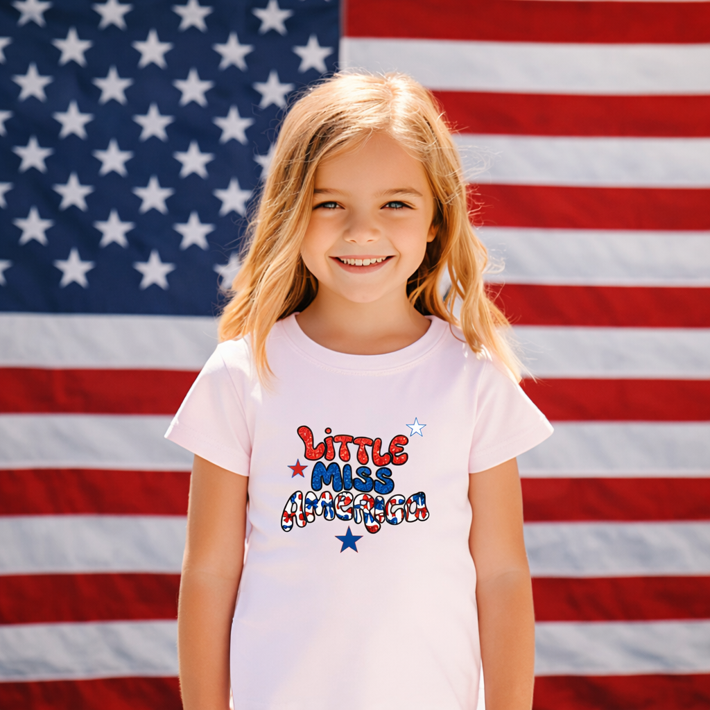 Little Miss America | Child Size | DTF Transfer
