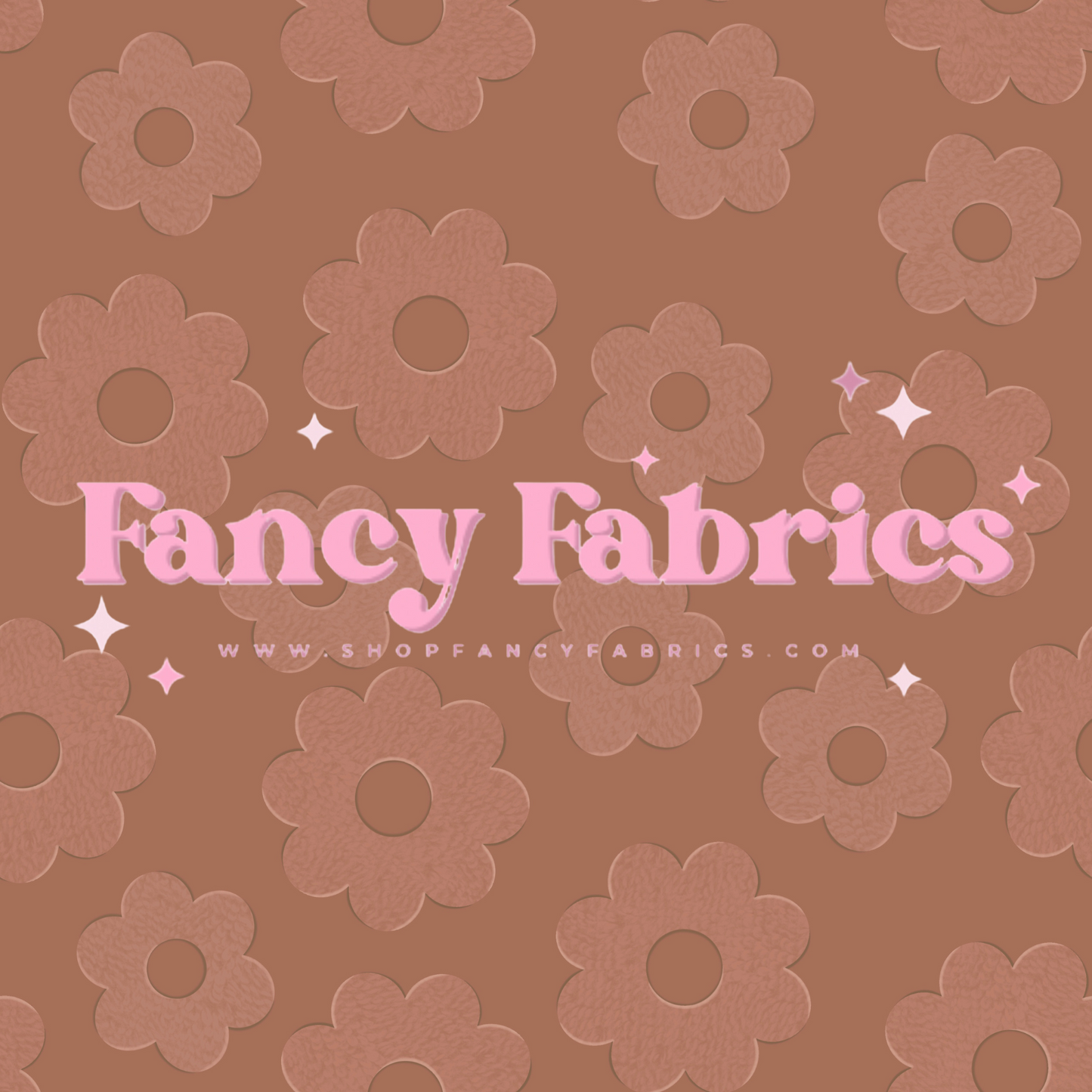 Lauren Liza Designs | Fabric Flowers Rust | PREORDER | By The Yard