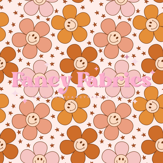 Happy Daisies (Rust) | PREORDER | By The Yard