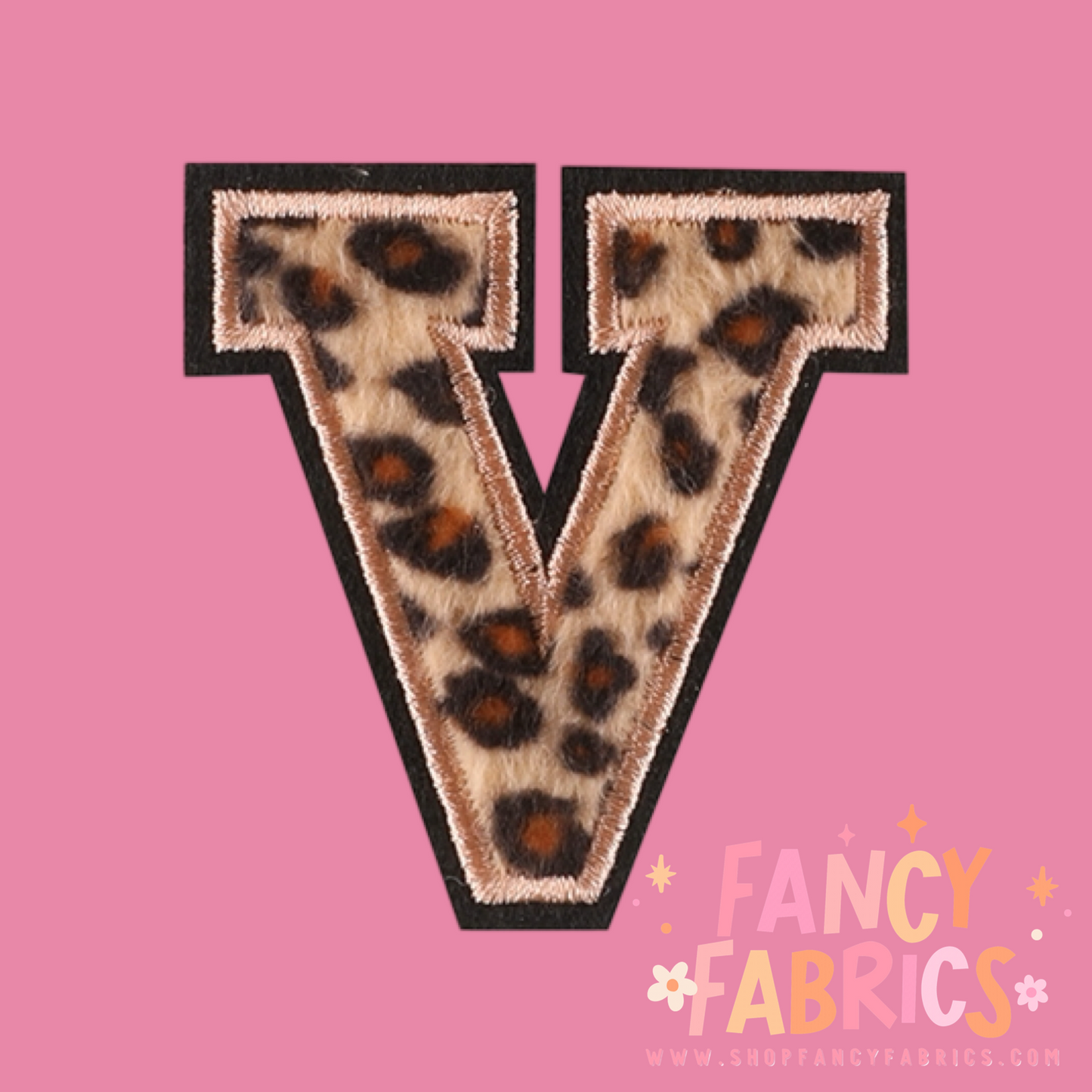 Letter V (Leopard) | Iron On Patch