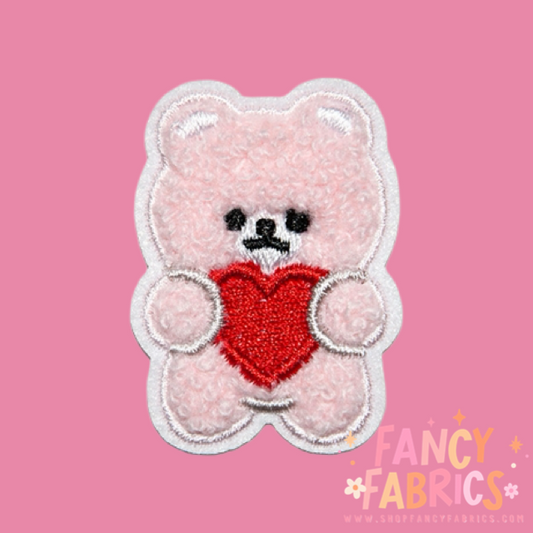 Pink Bear | Iron On Patch