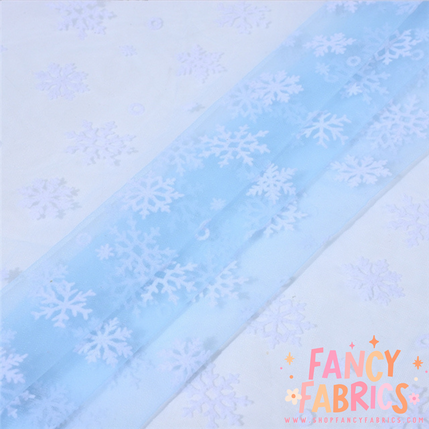 Flocked Snowflakes | Mesh | Ready To Ship