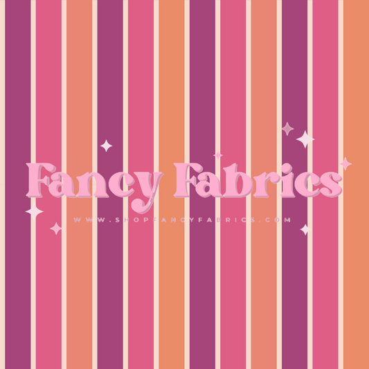 Lauren Liza Designs | Purple Orange Stripes | PREORDER | By The Yard