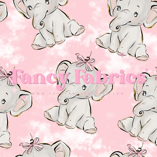 Creative Graphics | Elephants (Pink) | PREORDER | By The Yard