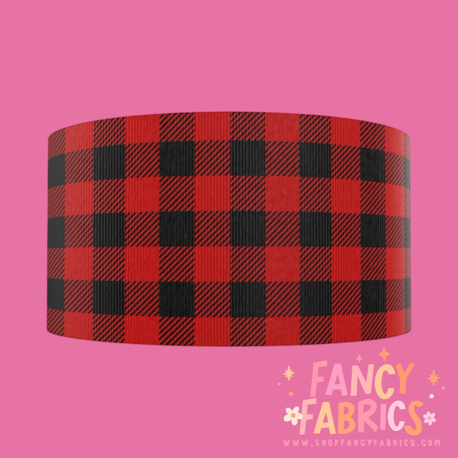 Buffalo Plaid (Red) | 3" Single Sided | Printed Ribbon | Ready To Ship