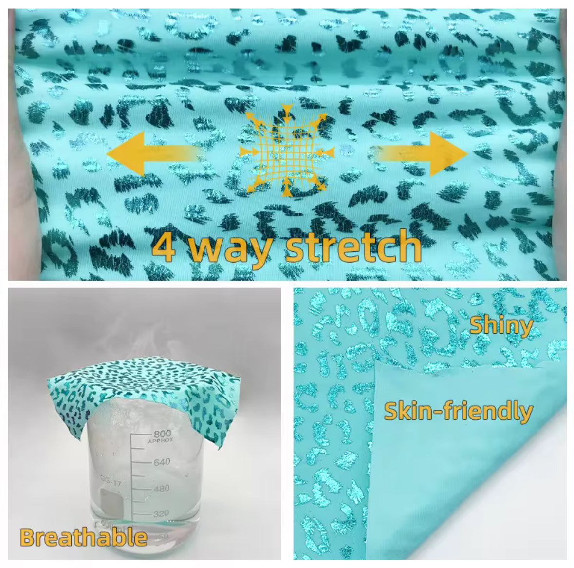 Neon Pink Leopard | Foil Spandex