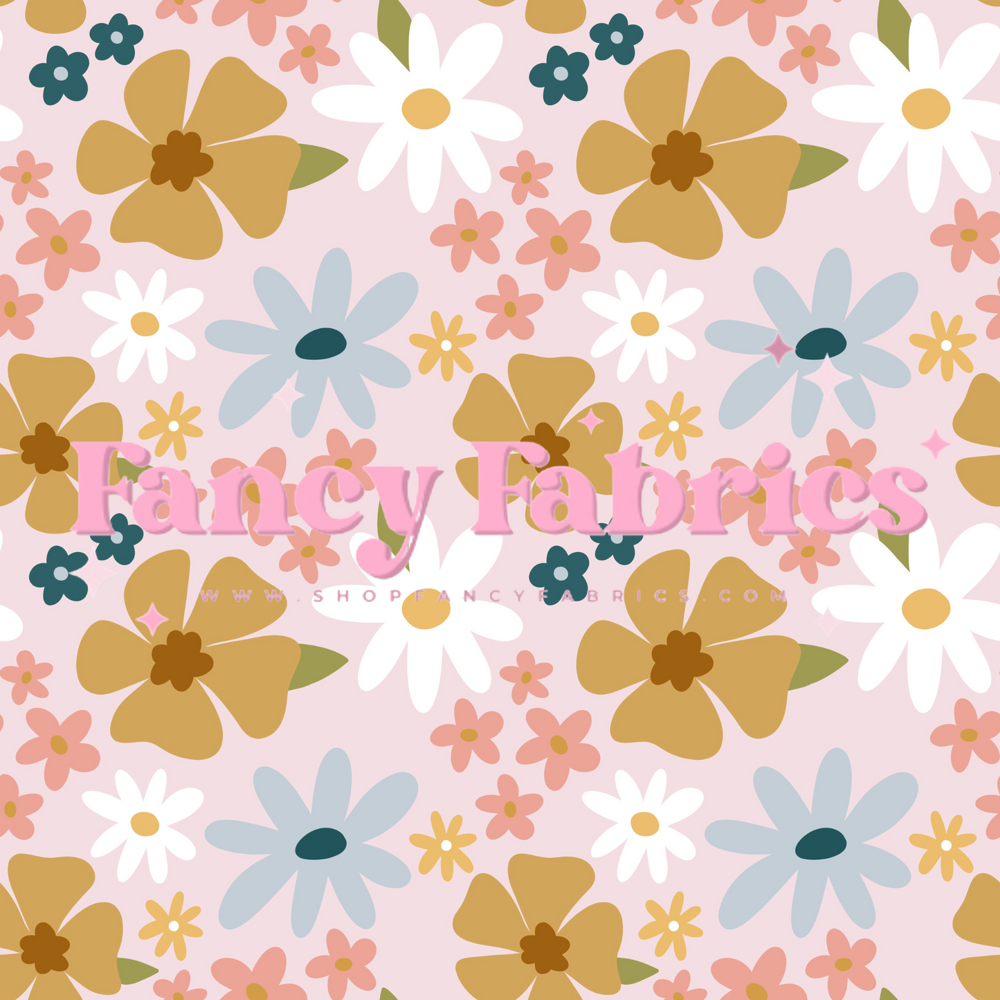 Retro Floral 3 | PREORDER | By The Yard
