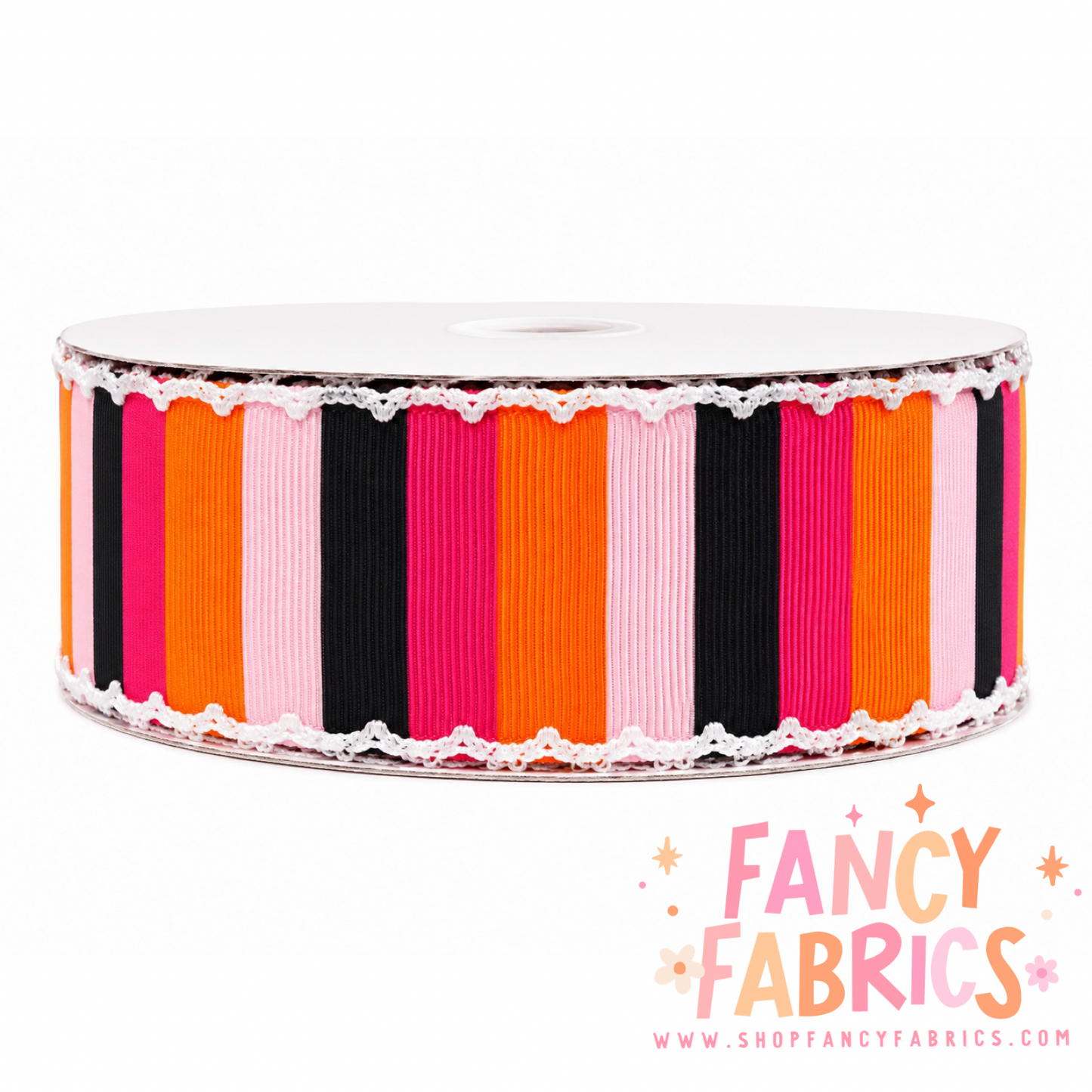 Halloween Stripes | 2" Single Sided | Moonstitch Printed Ribbon | Ready To Ship