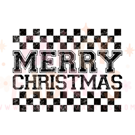 Merry Christmas Checks | Child Size | DTF Transfer