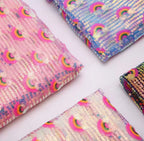 Yellow | Rainbow Sequin Mesh | Ready To Ship