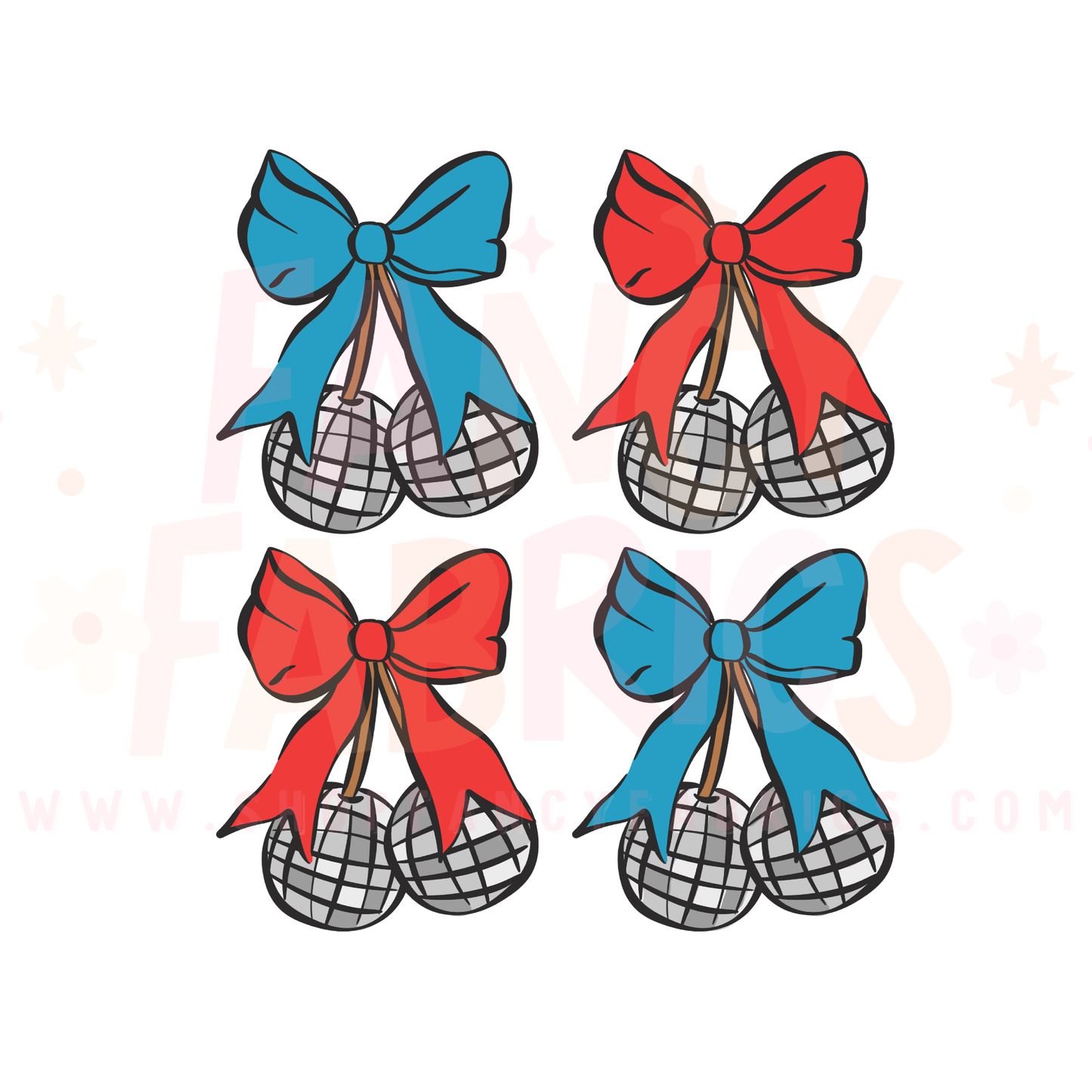 USA Disco Cherries | Adult Size | DTF Transfer | Ready To Ship