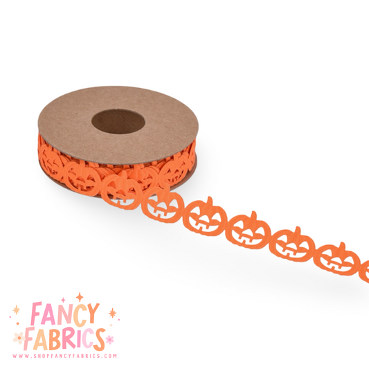 Pumpkins | Embossed Ribbon | Sold By The Yard
