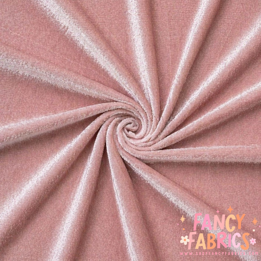 Dusty Pink | Solid Stretch Velvet | Ready To Ship