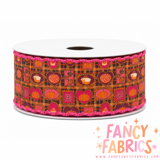Fall Frames | 2" Single Sided | Moonstitch Printed Ribbon | Ready To Ship