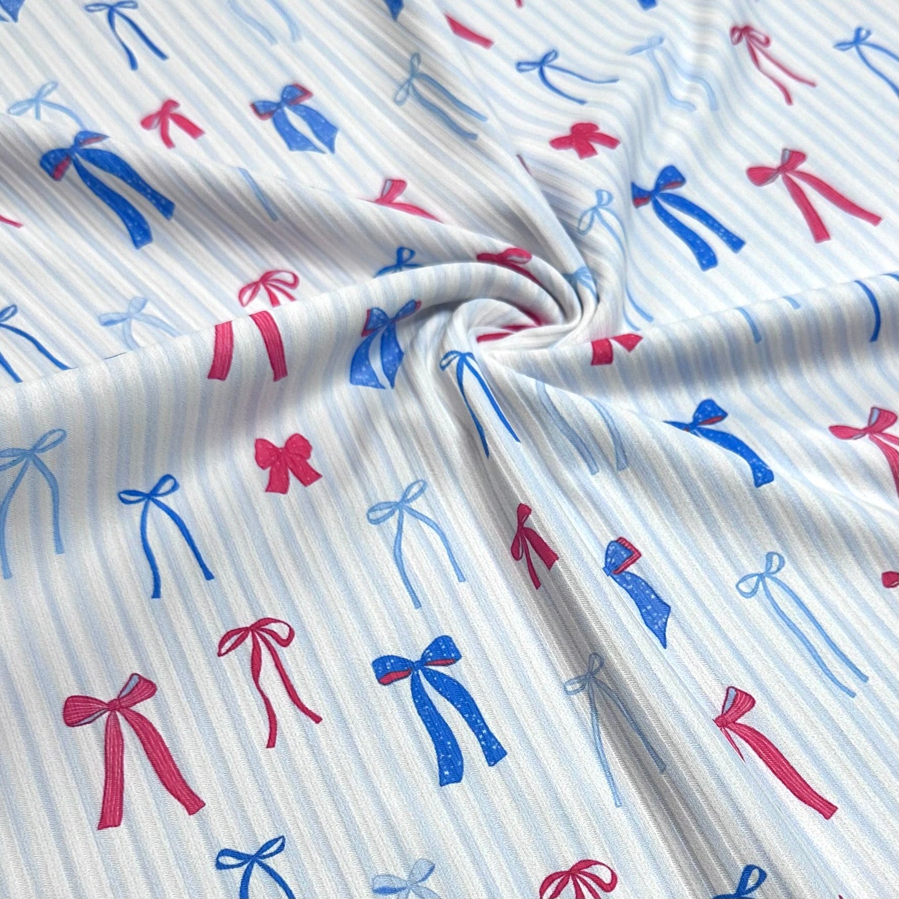 Dainty 4th Bows | 6x6 Scaling | Skinny Rib | Ready To Ship