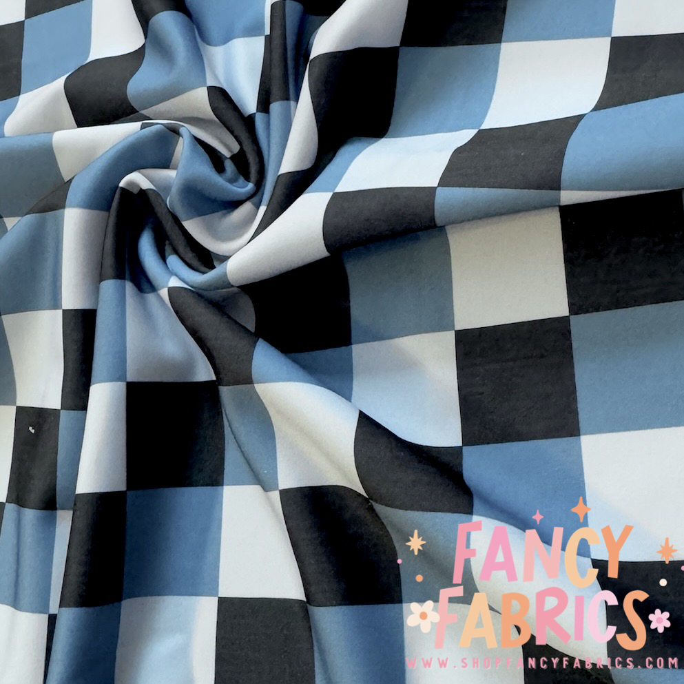 Blue Checkers | Swim | 6x6 Scaling | Ready To Ship