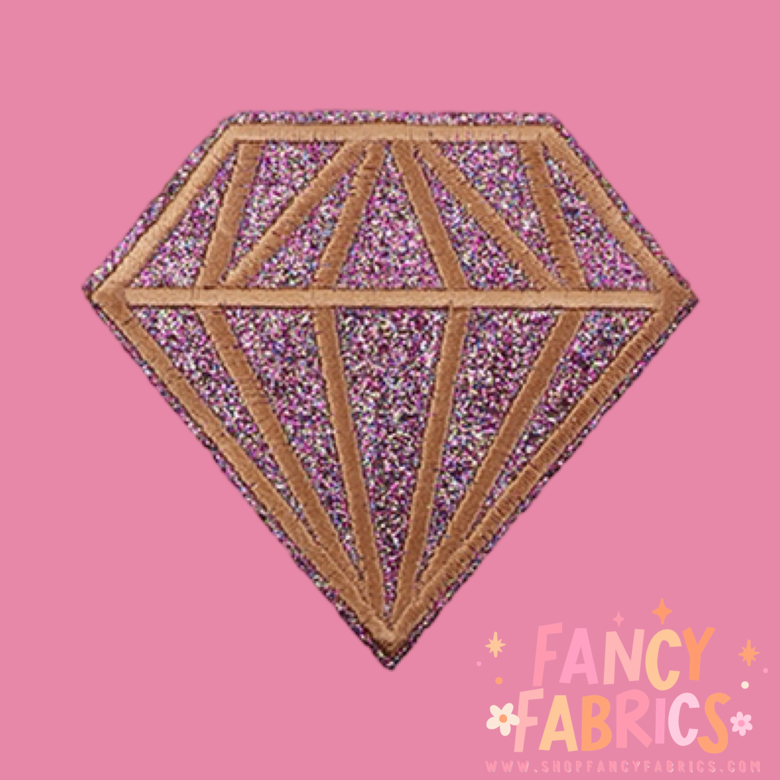Gold Glitz Diamond | Iron On Patch