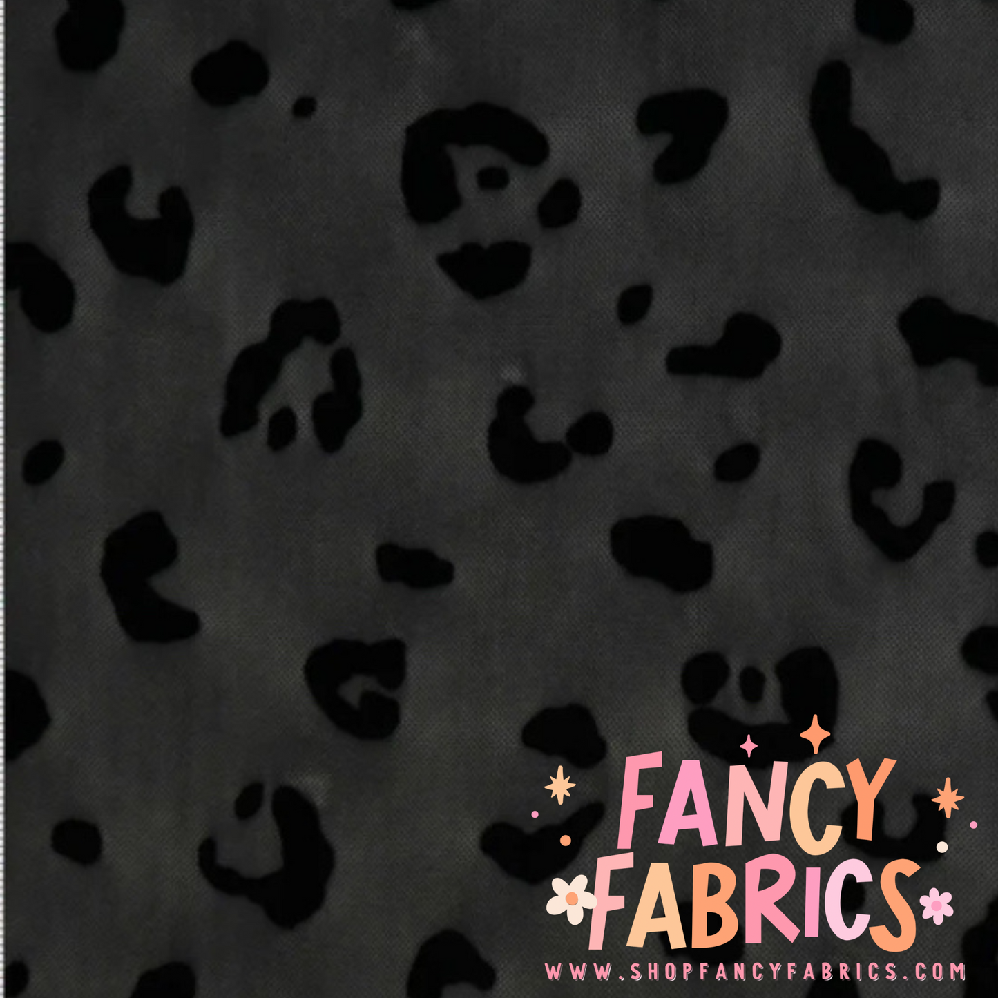 Black | Flocked Leopard Mesh | Ready To Ship