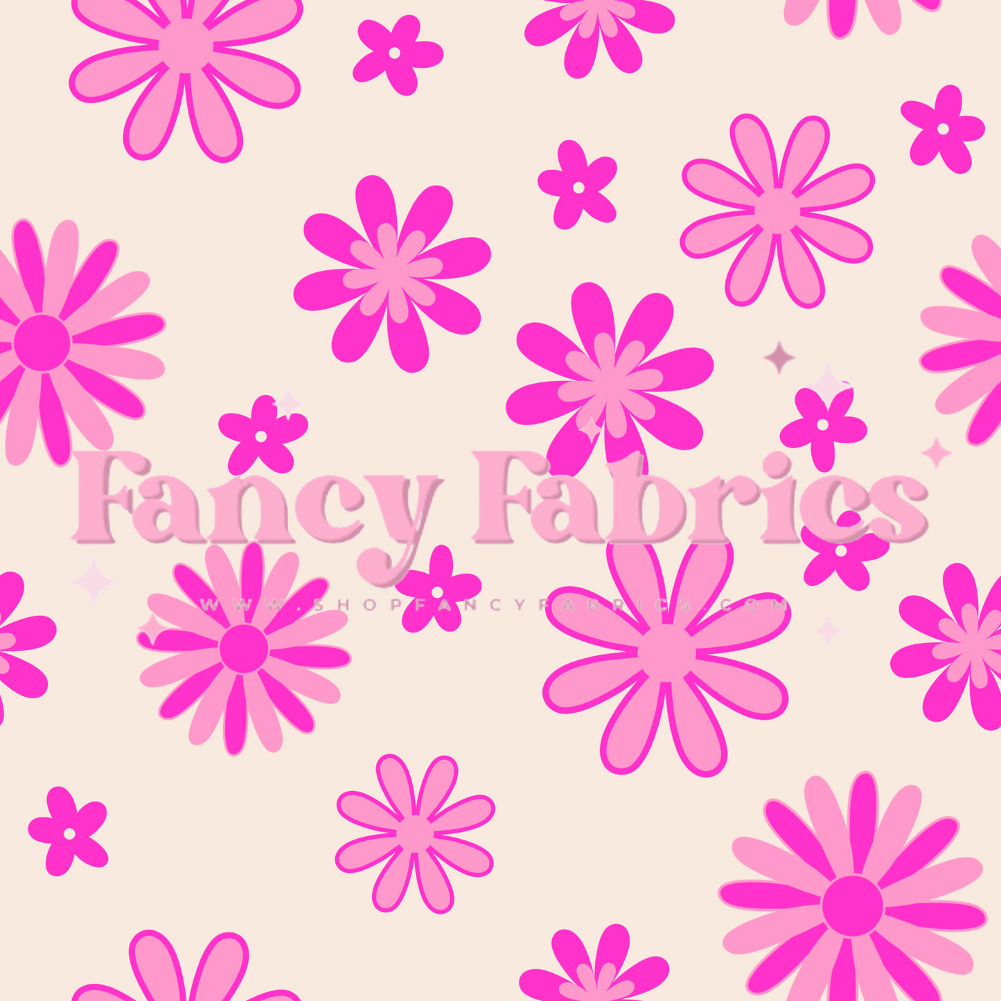 Pink Flowers | PREORDER | By The Yard