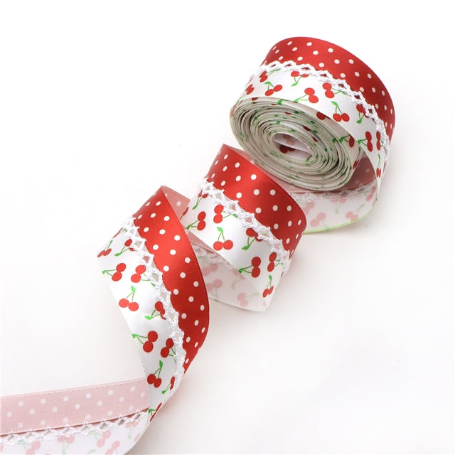Cherry Satin Ribbon | 1.25" Center Hook Ribbon | Ready To Ship