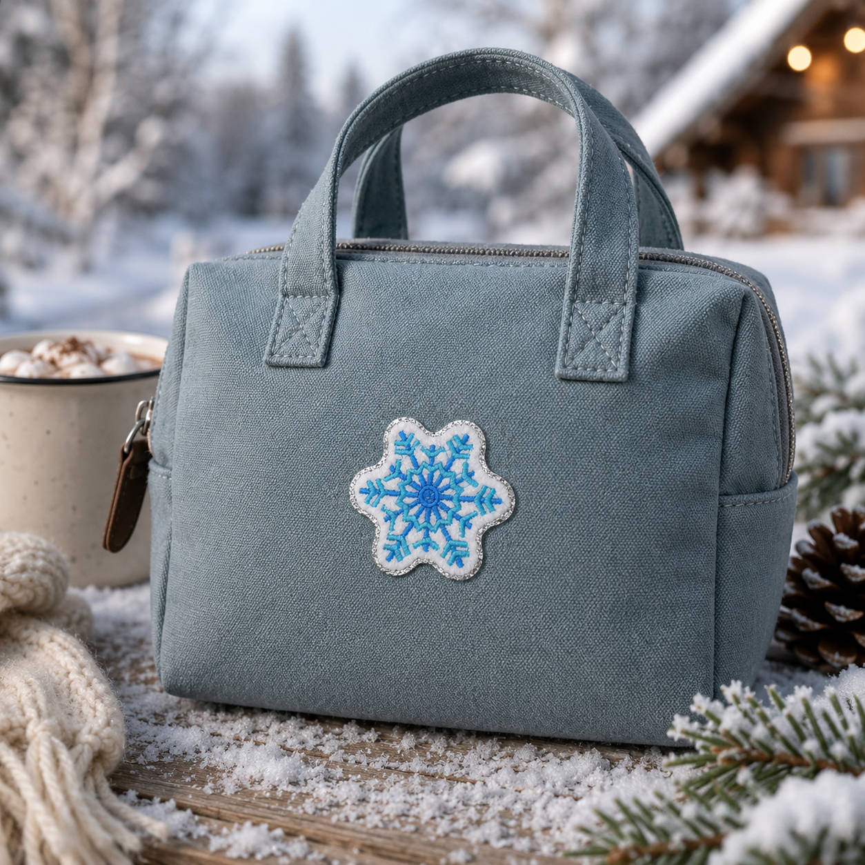 Glitter Snowflake | Iron On Patch