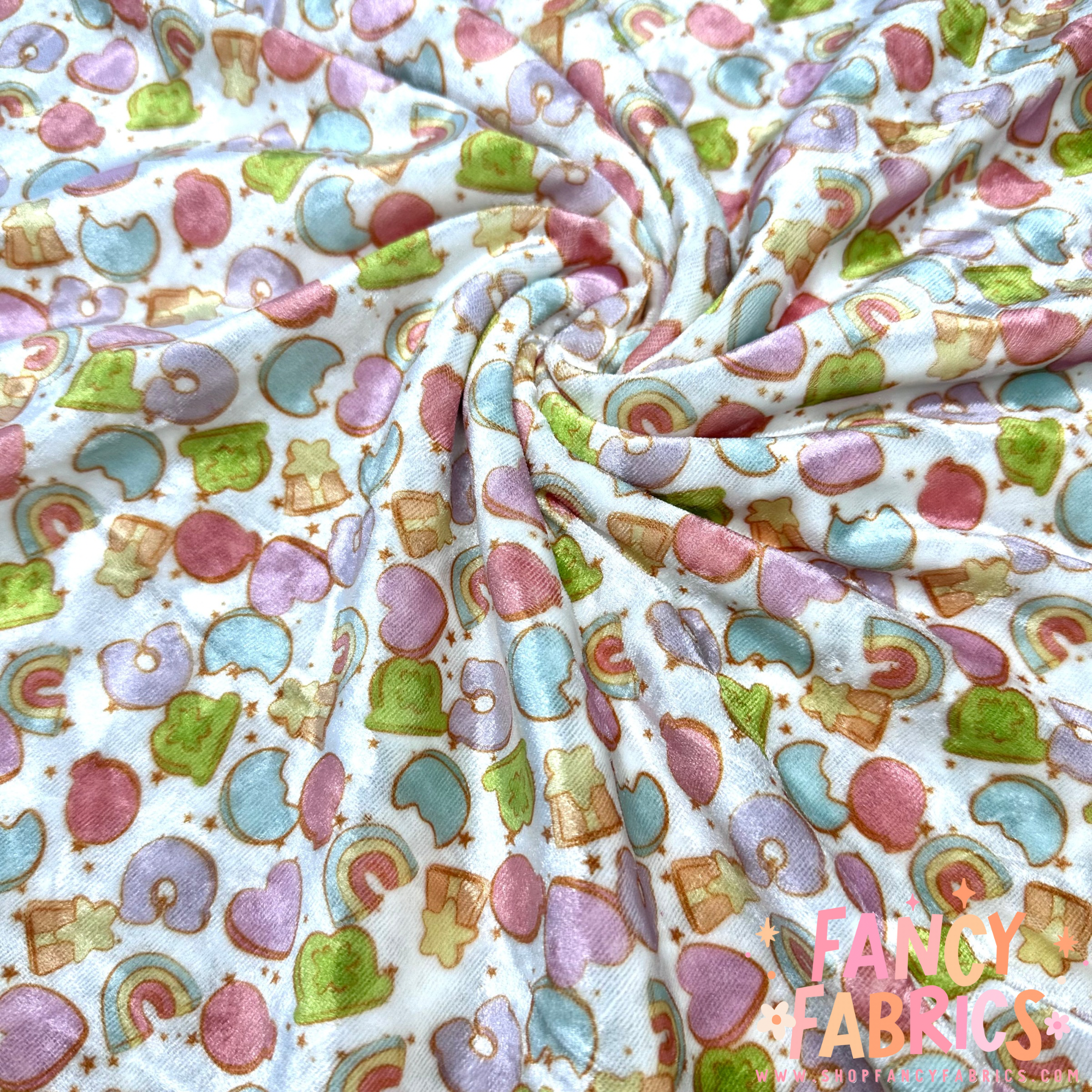 Lucky Charms | 4x4 Scaling | Crushed Stretch Velvet | Ready To Ship