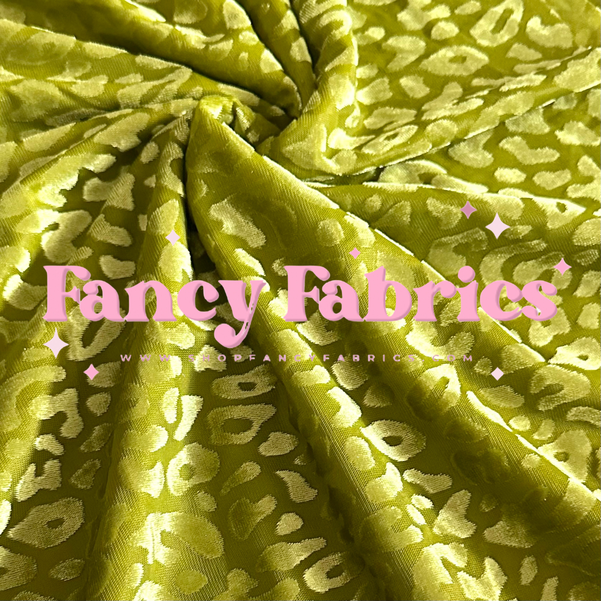 Vintage Green | Flocked Leopard Mesh | Ready To Ship