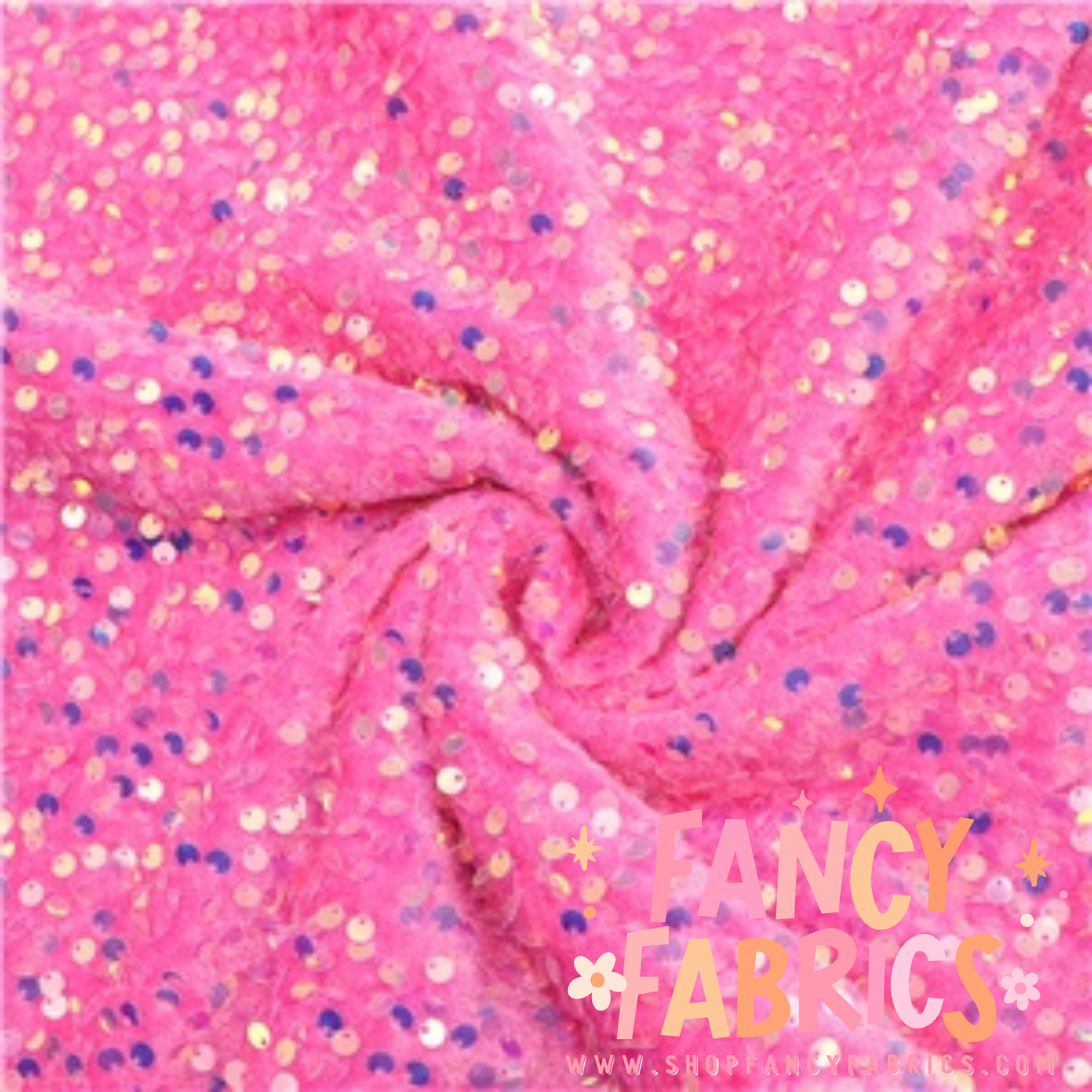Flamingo | Stretch Sequin Velvet | Ready To Ship