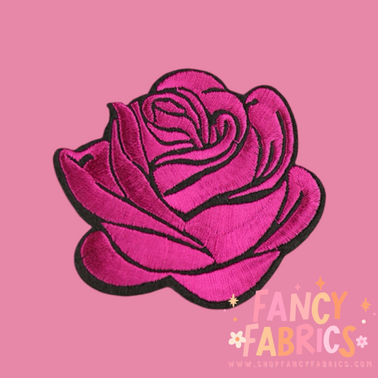 Pink Rose | Iron On Patch