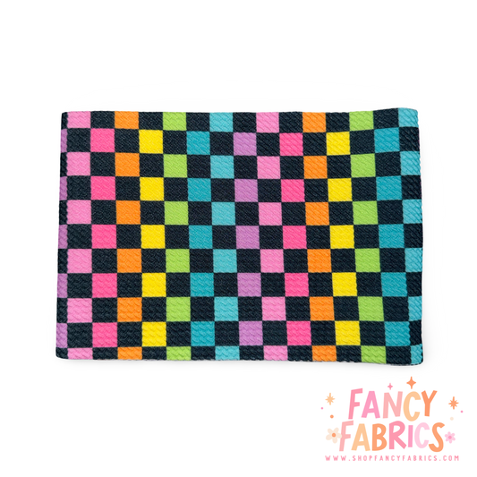 Rainbow Checkers | 5" x WOF | Bullet Strip | Ready To Ship