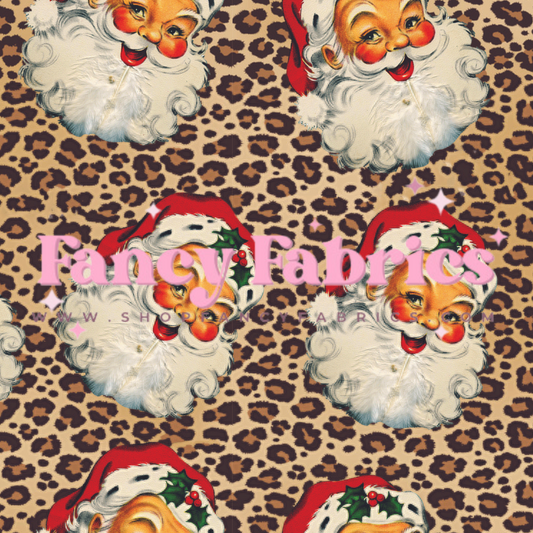 Creative Graphics | Cheetah Santa | PREORDER | By The Yard