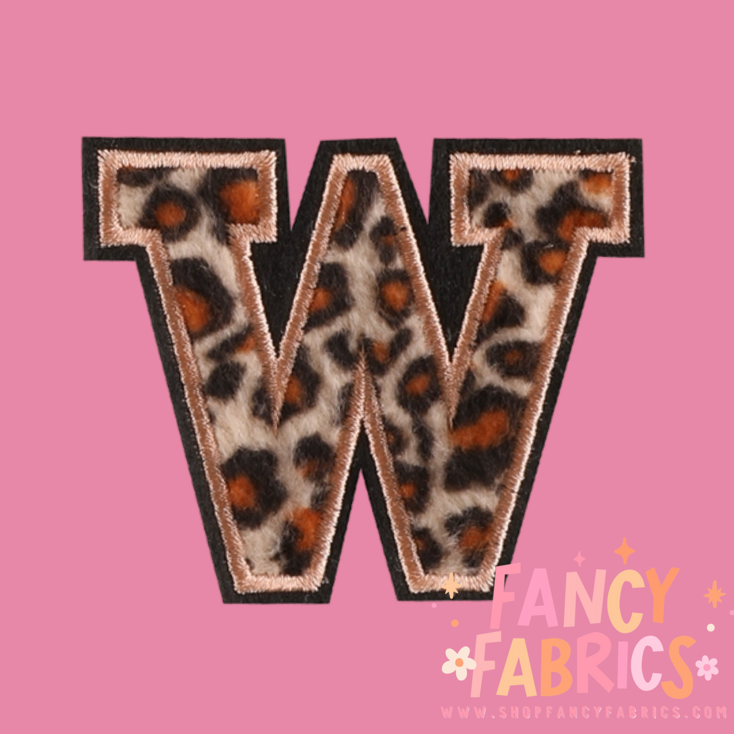 Letter W (Leopard) | Iron On Patch