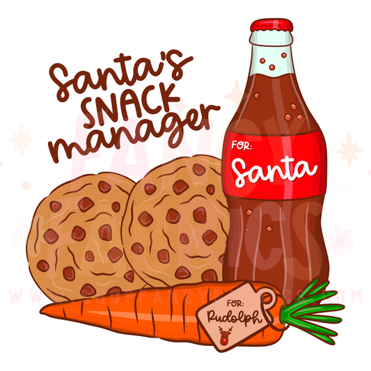 Santa's Snack Manager | Child Size | DTF Transfer