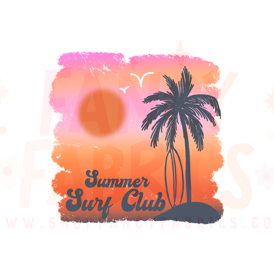 Summer Surf Club | Child Size | DTF Transfer