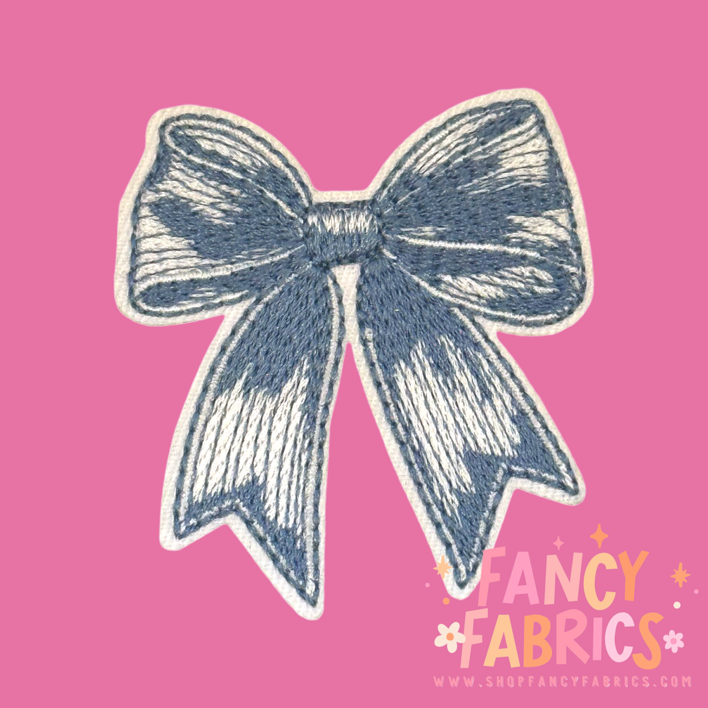 Denim Bow | Iron On Patch