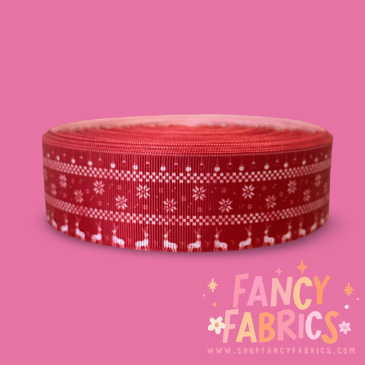 Christmas Sweater | 1.5" Single Sided | Printed Ribbon | Ready To Ship