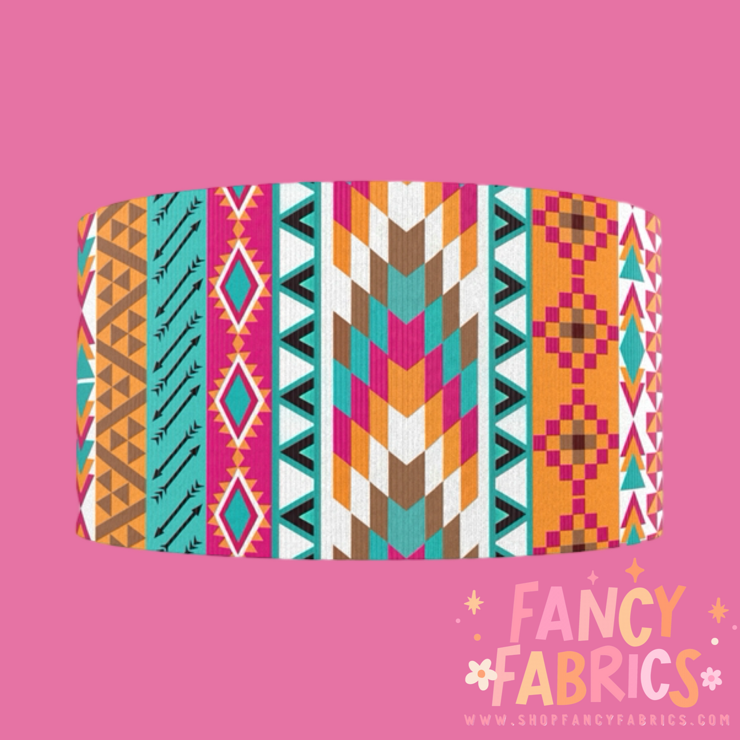 Summer Aztec | 3" Single Sided | Printed Ribbon | Ready To Ship