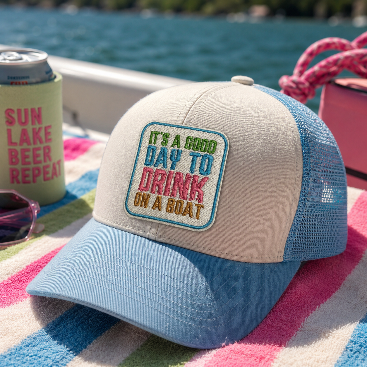 Drink On A Boat | Iron On Patch