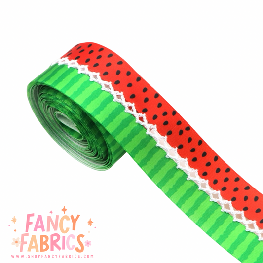 Watermelon Satin Ribbon | 1.25" Center Hook Ribbon | Ready To Ship